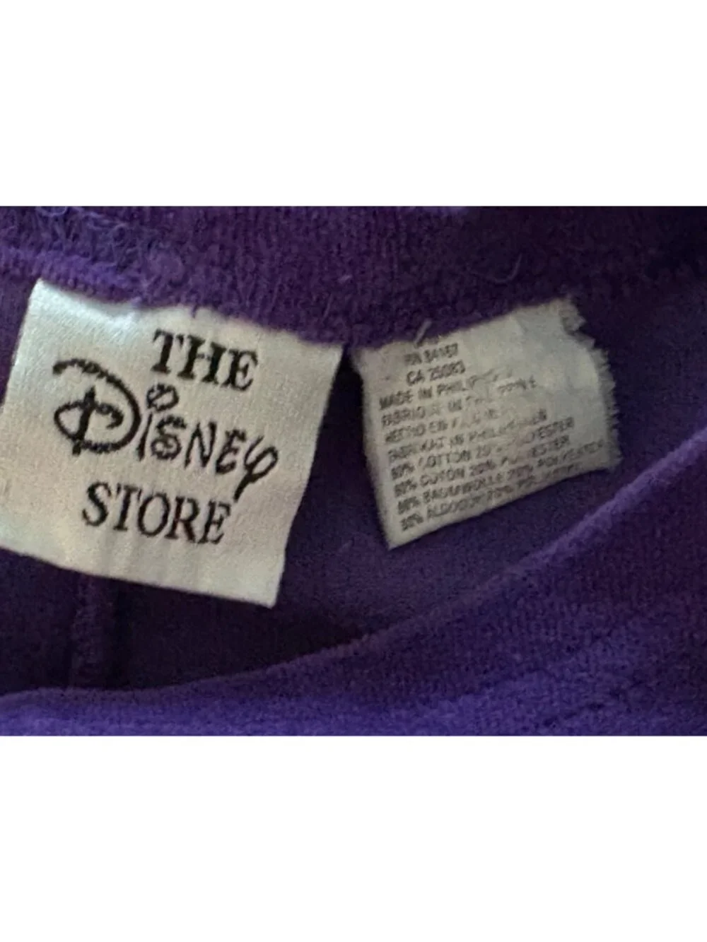 Disney Store Girls Purple Velour Cinderella Long Sleeve Dress Size 8/10